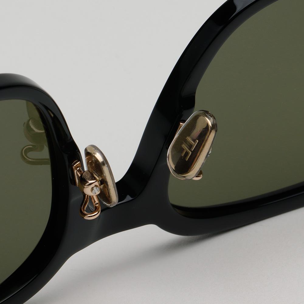TOM FORD Dark Green Tint Square Black Acetate Sunglasses Unisex TF1135K 01N