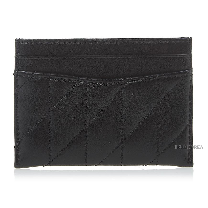 Coach Pillow Quilted Leather Card Holder Wallet Black Women