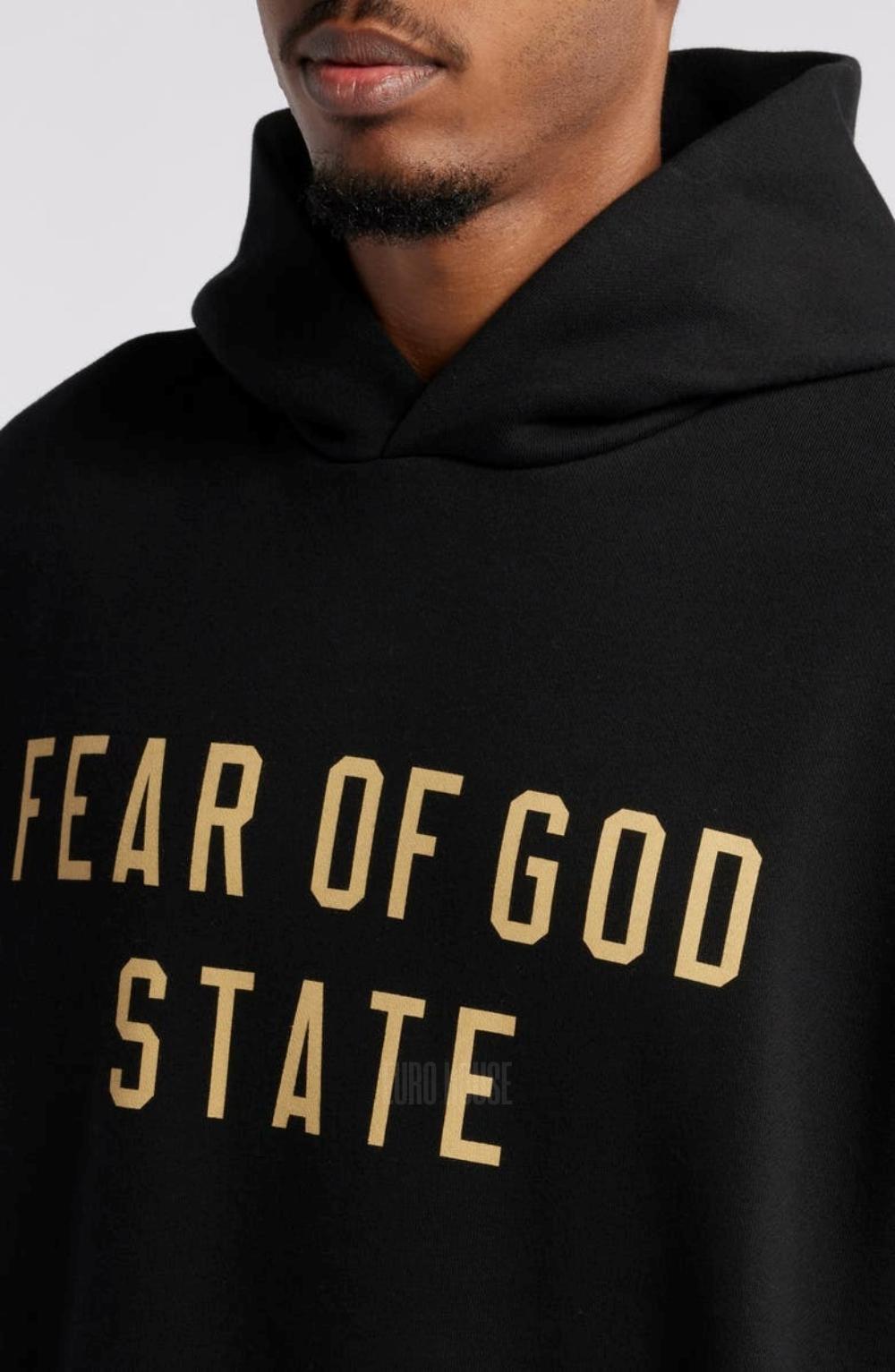 Fear of God Essentials Fleece State Hoodie Black 192BT246250F