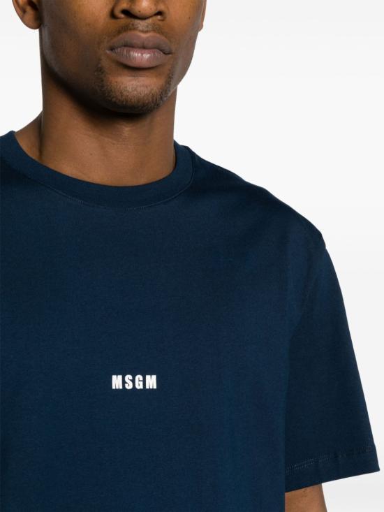 MSGM Navy Short Sleeve T-Shirt
