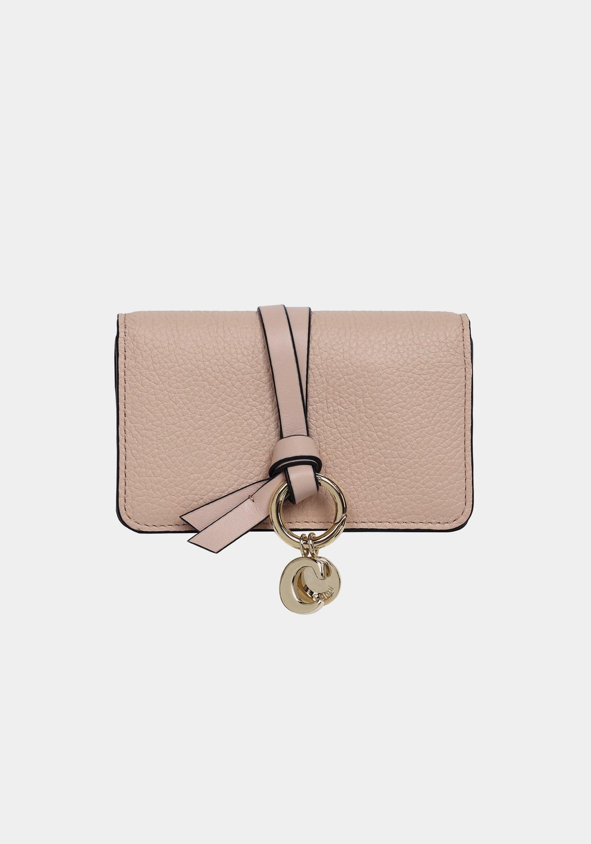 Chloe Cement Pink Alphabet Leather Card Holder Wallet CHC21 WP015 F57