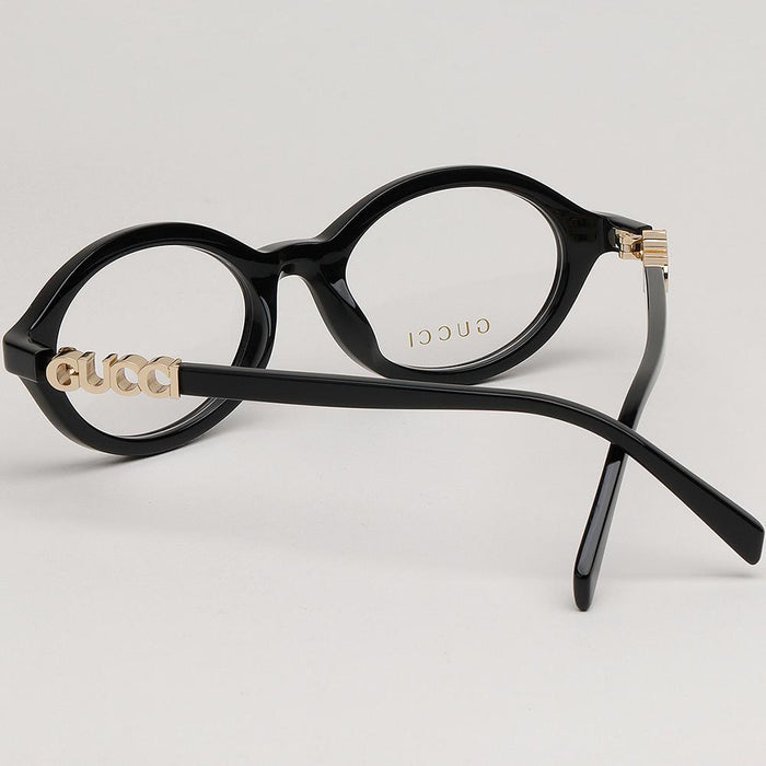 GUCCI Black Oval Acetate Eyeglass Frames Unisex GG2153 O 001