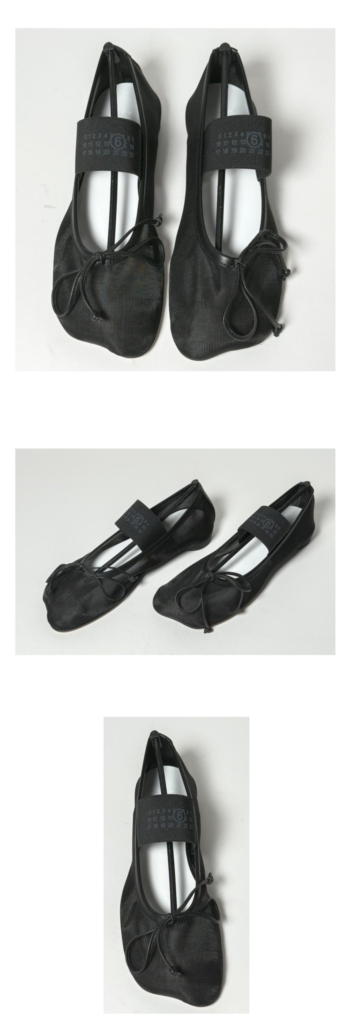 MM6 leather Anatomic Numeric ballerina flats