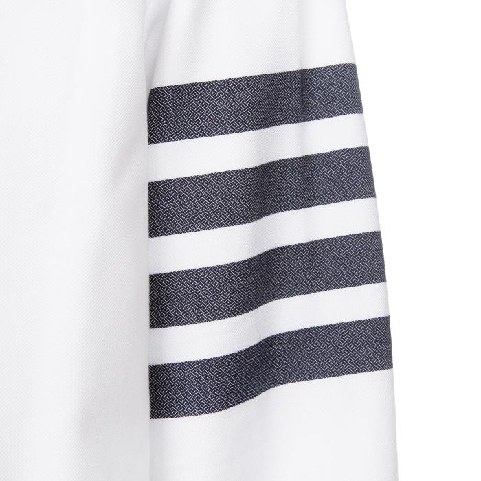 THOM BROWNE Men’s Hooded Cotton Bomber Jacket White