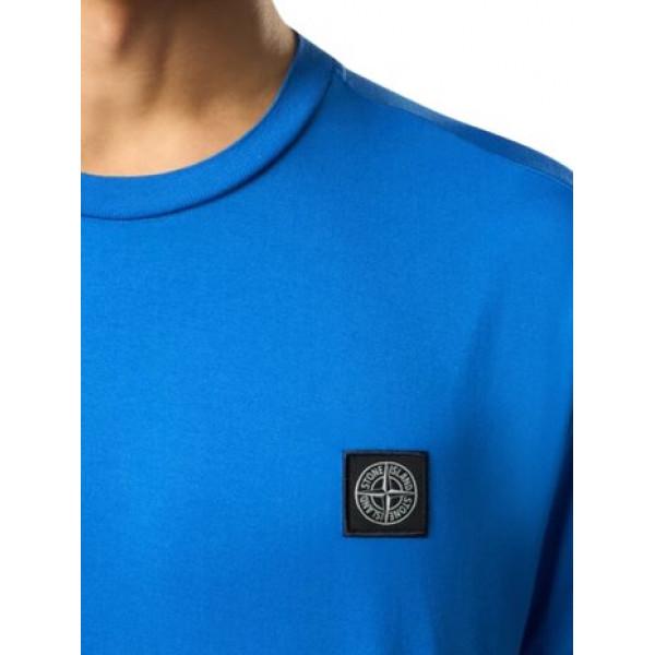 STONE ISLAND Cotton Jersey Short Sleeve T-Shirt Navy Men’s
