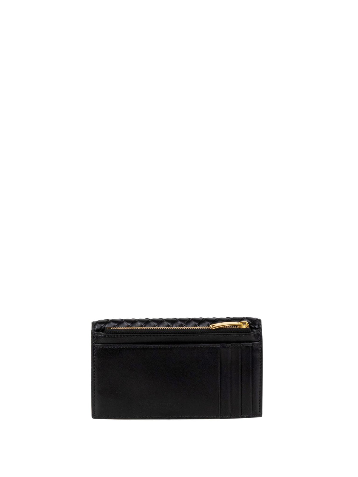 Bottega Veneta Intrecciato Leather Long Wallet Black