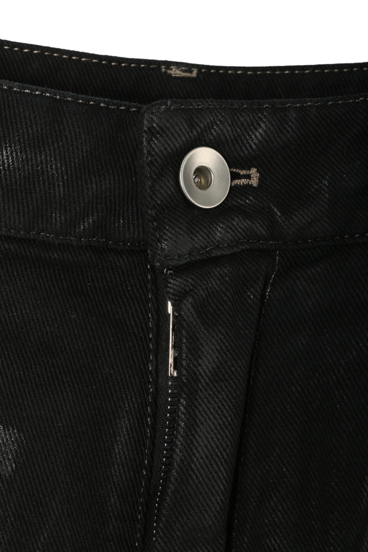 Rick Owens DRKSHDW Black Foil Denim Double Cargo Jeans DU01E3361 DCF 09