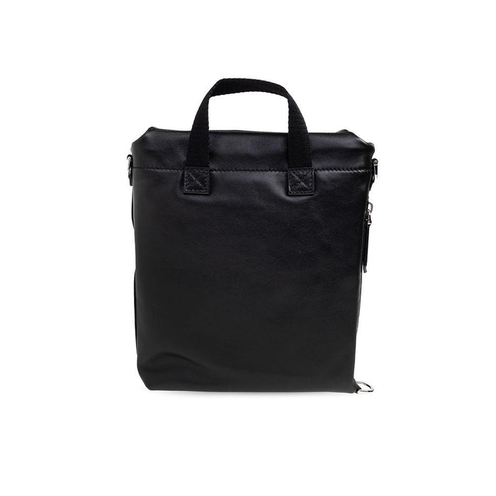 FENDI Flux Crossbody Bag Black Leather
