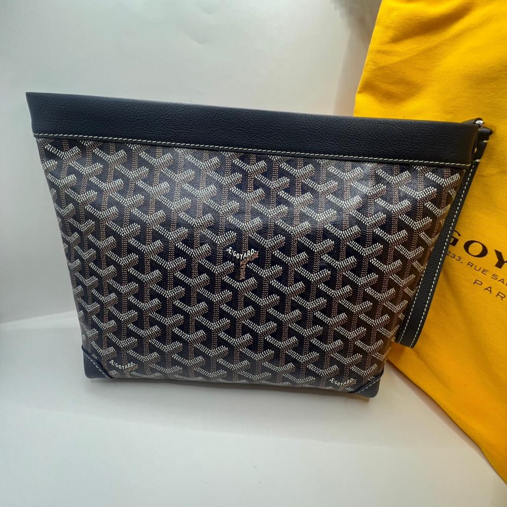 GOYARD Goyardine Coated Canvas Clutch Pouch Unisex All Colors