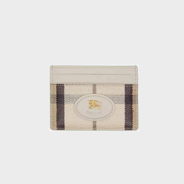 BURBERRY Highland Card Holder Light Beige Women’s Wallet Accessory 8120135