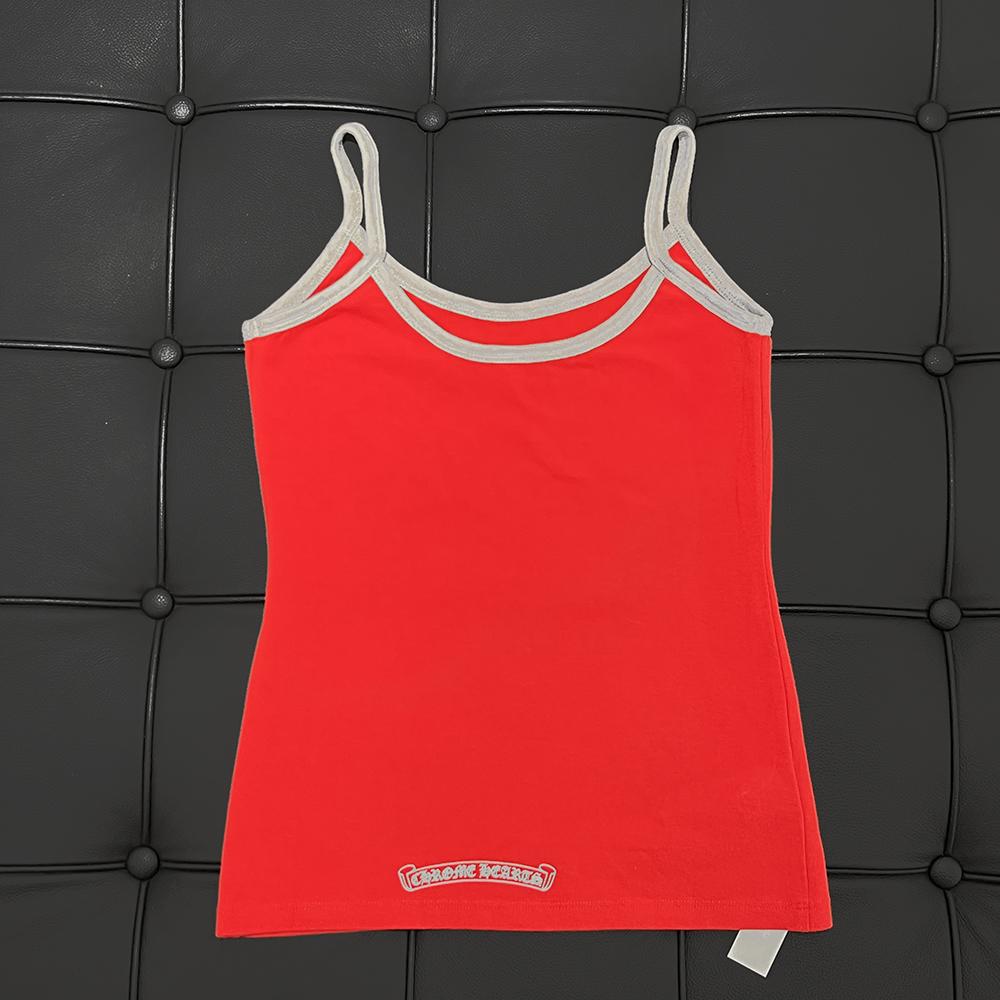 Chrome Hearts Horseshoe Logo Red Tank Top Sleeveless Shirt