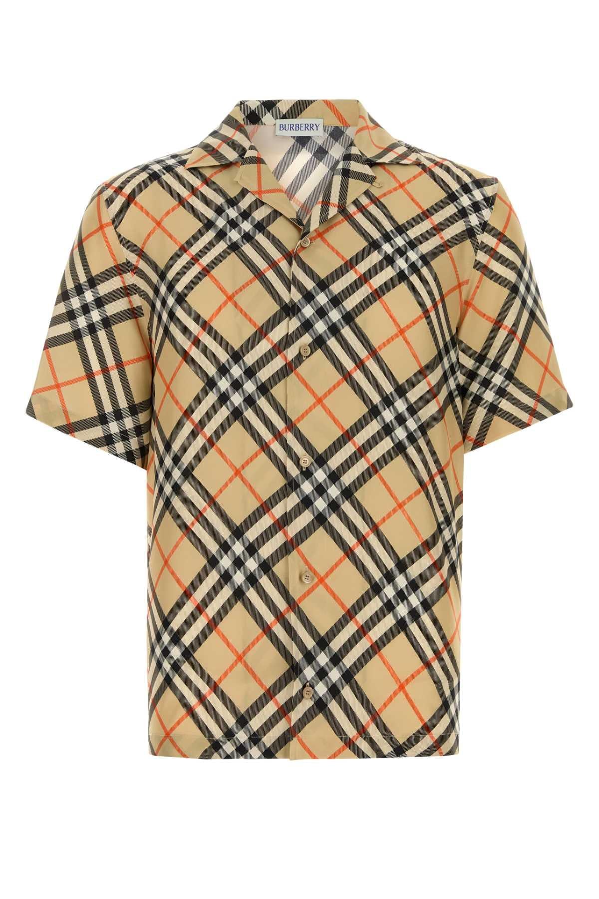 BURBERRY Short Sleeve Check Cotton Shirt for Men