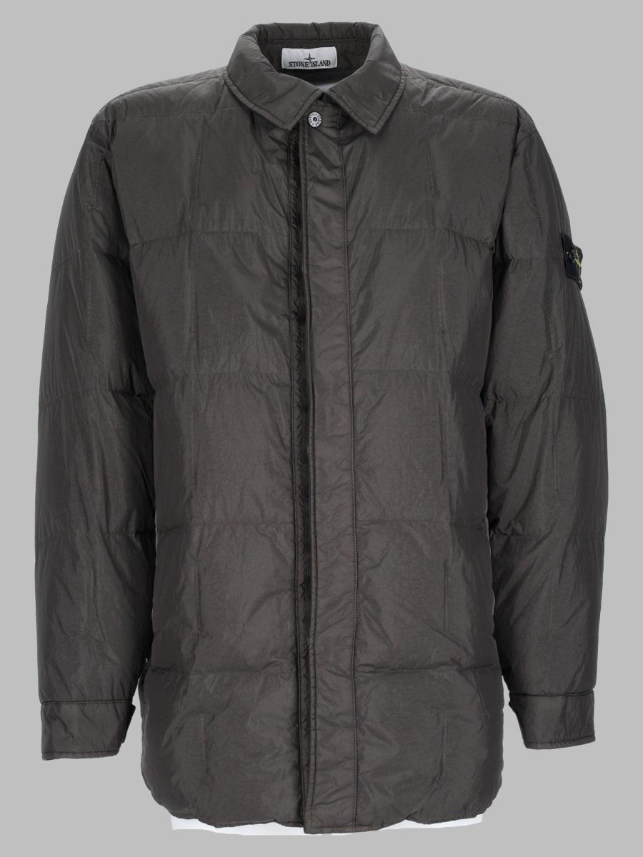 STONE ISLAND Black Down Puffer Jacket Men