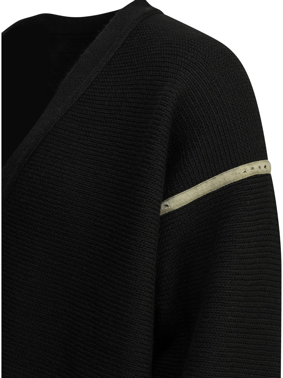Maison Margiela Black Wool Knit Cardigan for Men