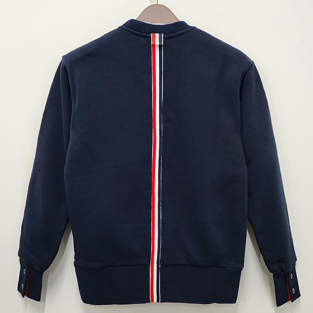 THOM BROWNE Women’s Classic Back Logo Tricolor Sweatshirt Navy