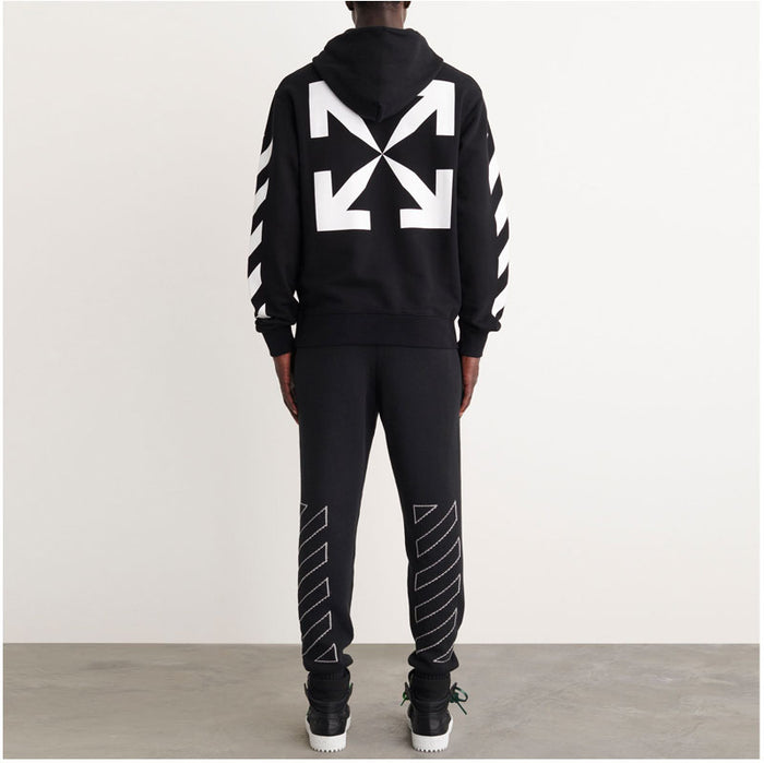 OFF WHITE Diag Arrow Hoodie Black Cotton Men’s Pullover Hoodie