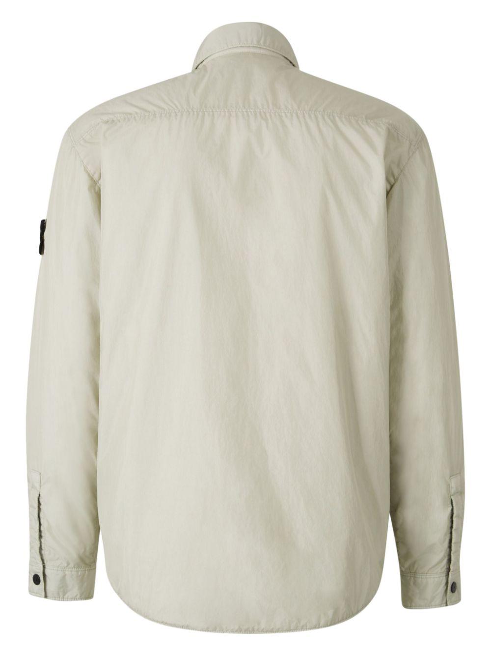 STONE ISLAND Crinkle Reps Overshirt Jacket with Patch Badge Navy
