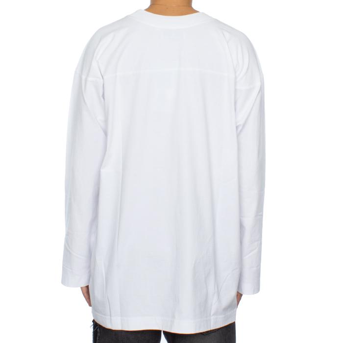 Vivienne Westwood Spray Print Oversized Long Sleeve T-Shirt Men White