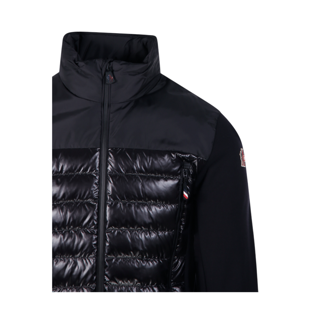 Moncler Grenoble Knit Down Jacket Men Black 8G00027 899IG 999