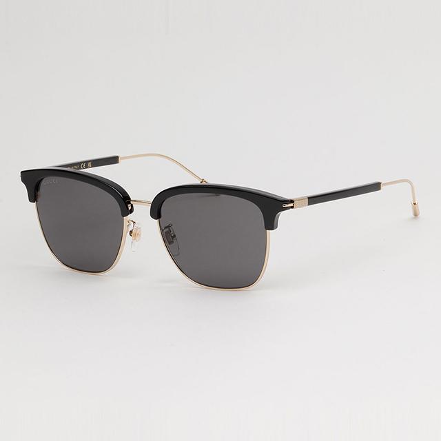 GUCCI Classic Browline Sunglasses Asian Fit Black Acetate Unisex