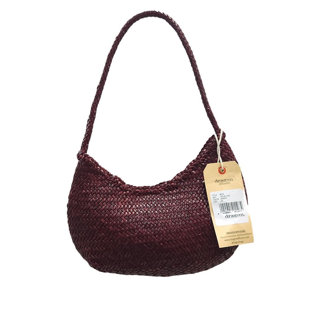 Dragon Diffusion Nova Luna Leather Shoulder Bag for Women 8020 BORDO