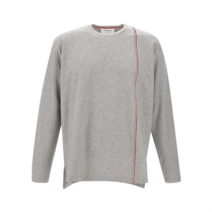 THOM BROWNE Oversized RWB Stripe Long Sleeve T-Shirt