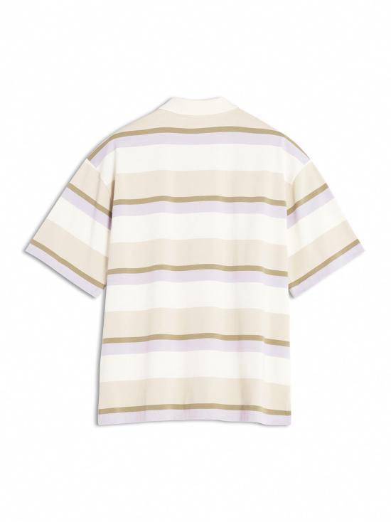 Maison Kitsune Soft Mauve Cotton Short Sleeve T-Shirt for Men OM00206 KJ7019