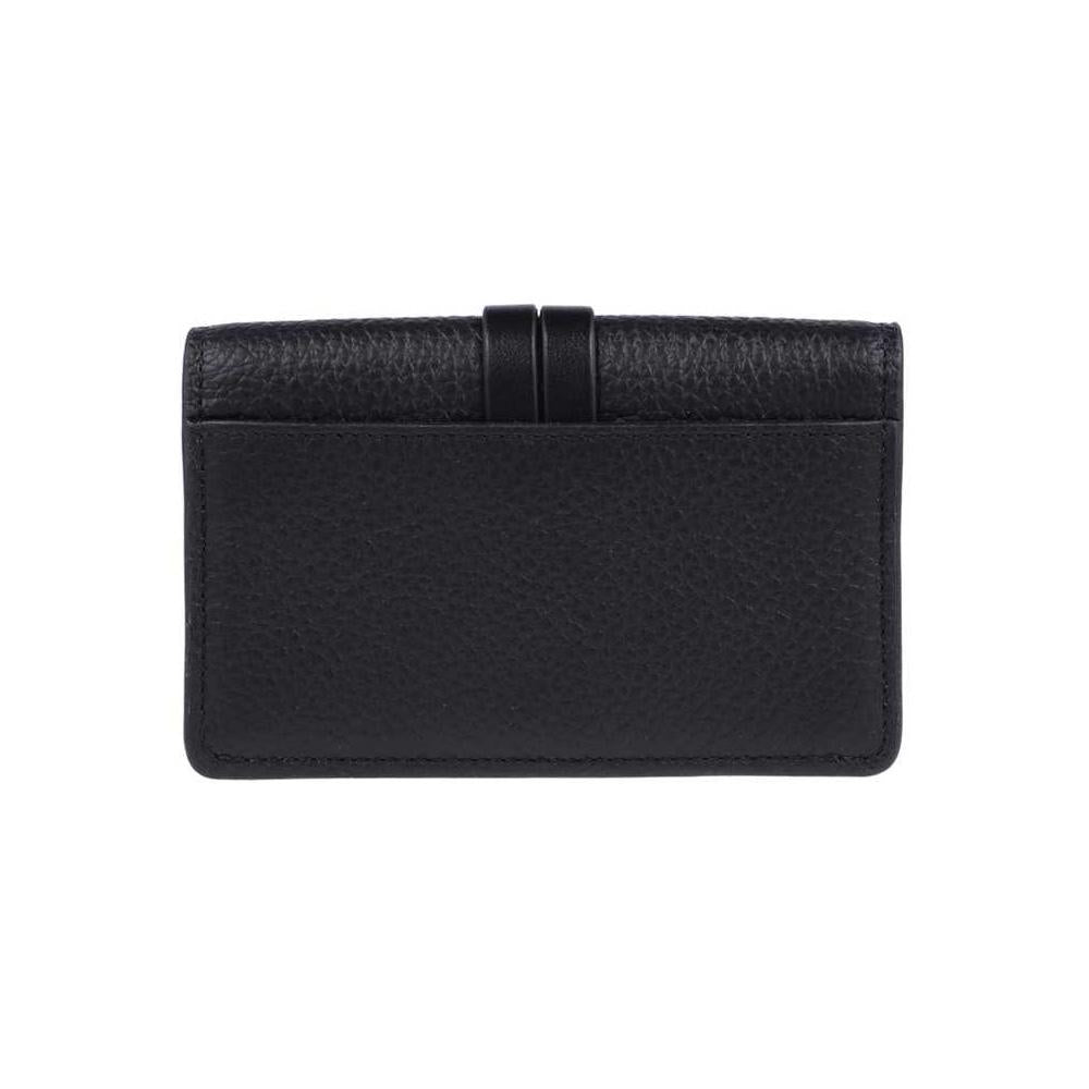 Chloe Alphabet Coin Card Holder Black Leather Wallet CHC21 WP015 F57 001