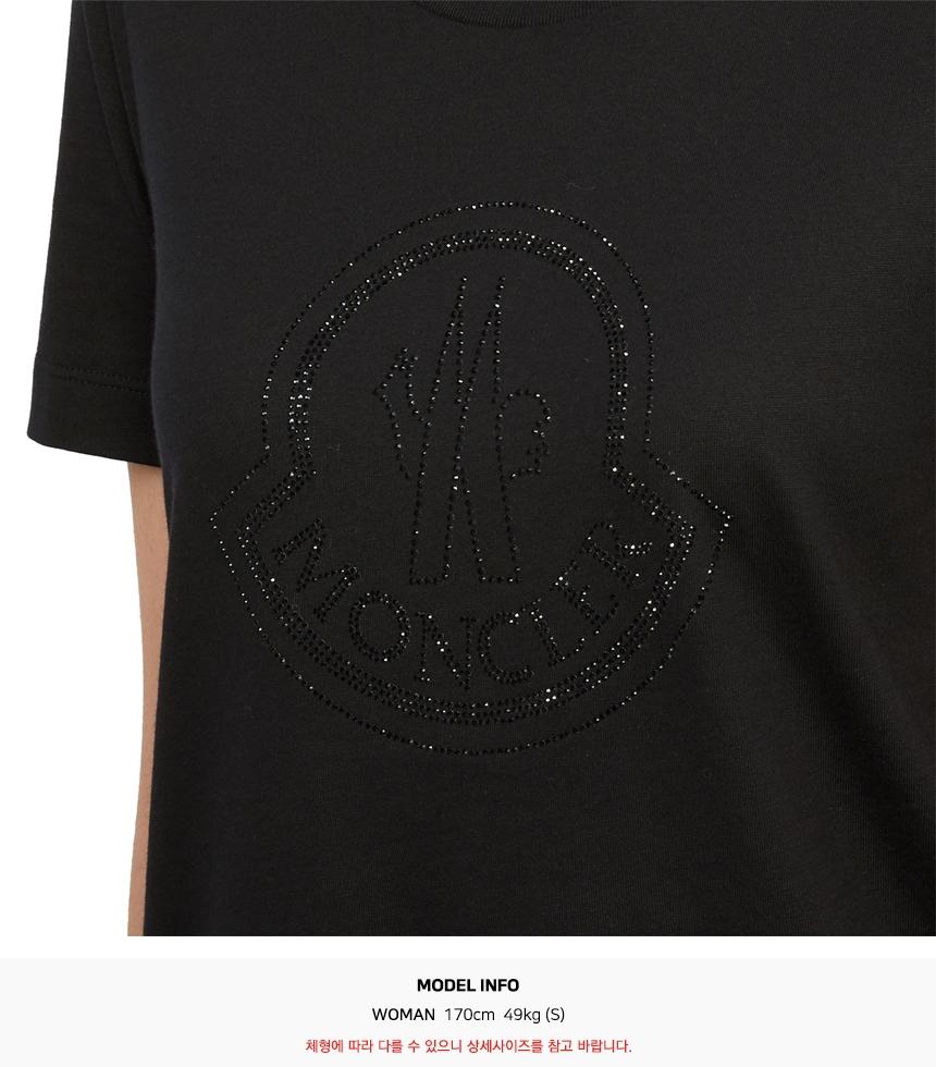 Moncler Women’s Short Sleeve T-Shirt Black Cotton Tee