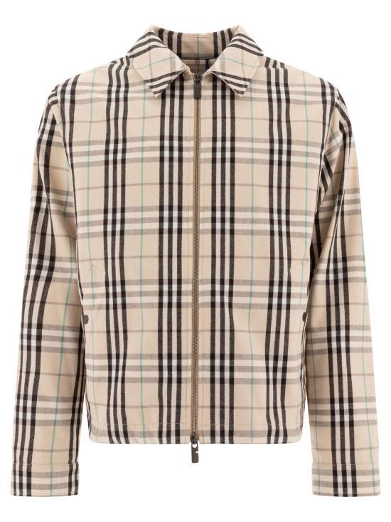 BURBERRY Check Cotton Harrington Jacket 8101040 HUSK DOM