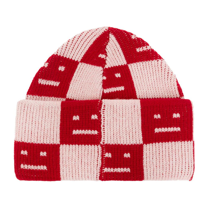 Acne Studios Face Patch Pattern Wool Beanie C40239 CW6