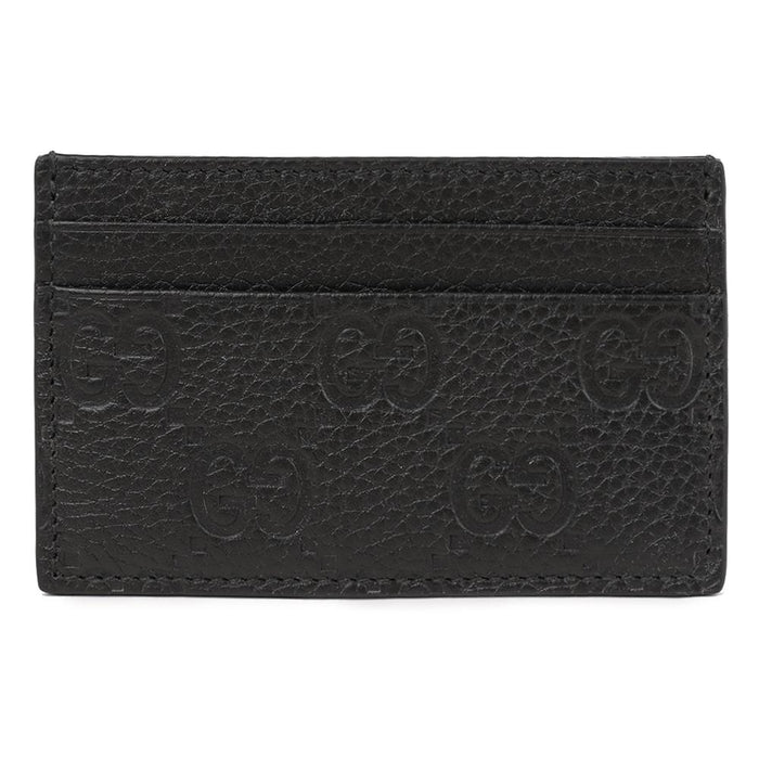 GUCCI Embossed GG Grain Leather Card Holder 835151 AAE51 1000