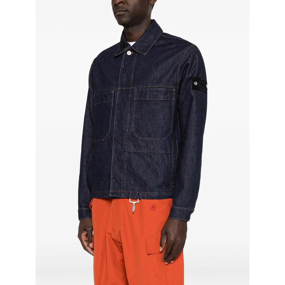 STONE ISLAND Nylon Bomber Jacket Navy Men’s