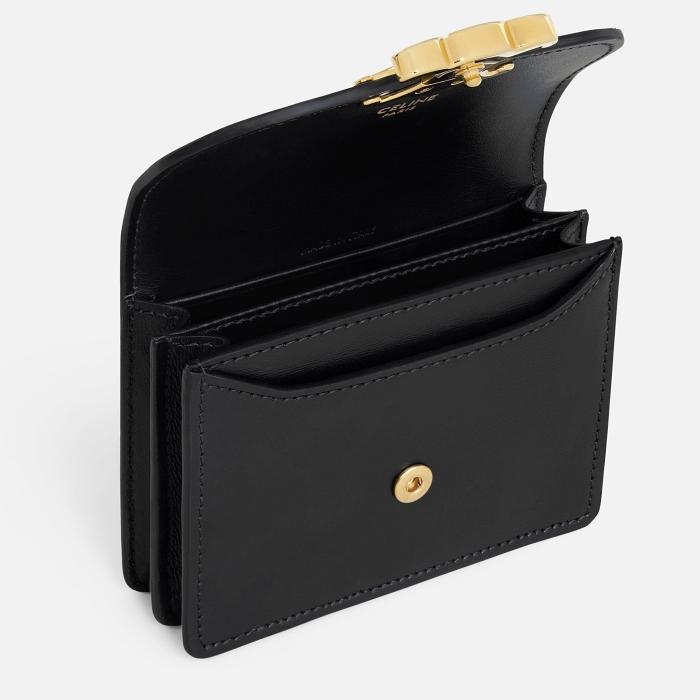 CELINE Shiny Calfskin Triomphe Card Wallet 10N063FOZ 38NO