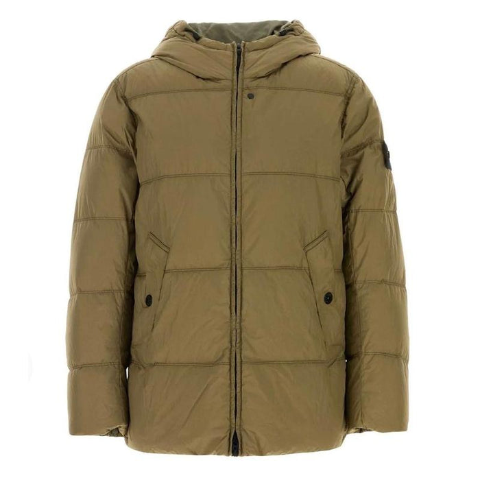 STONE ISLAND Crinkle Reps Nylon Down Jacket Men Green
