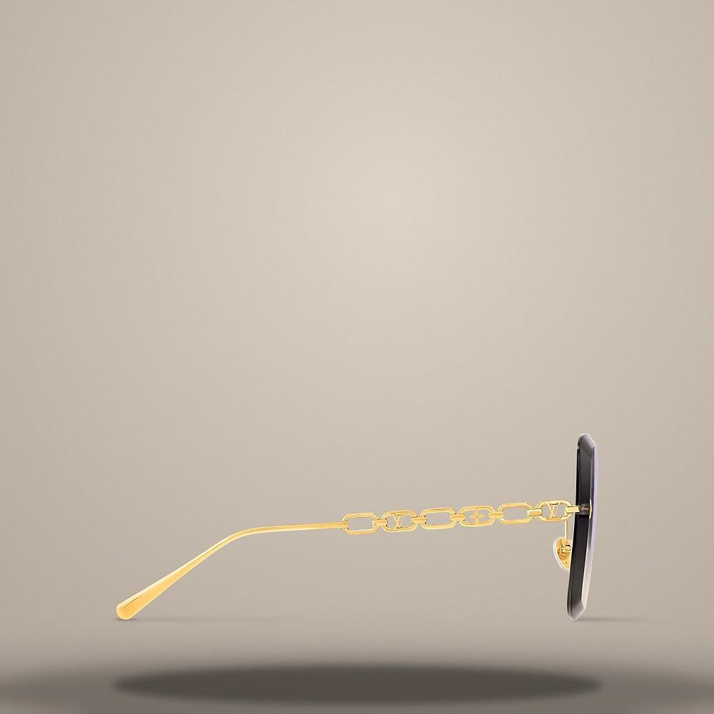 Louis Vuitton LV Jewel Square Sunglasses Gold Hardware Frame Z2162U