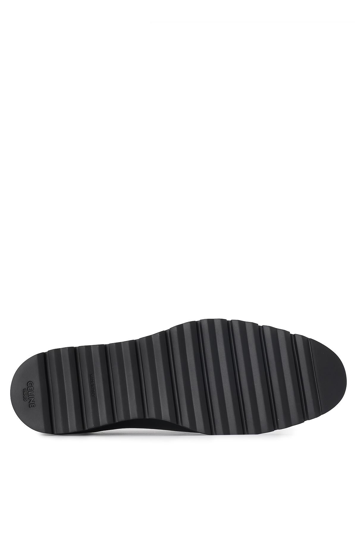 CELINE Supple Calfskin Deck Penny Loafers Black