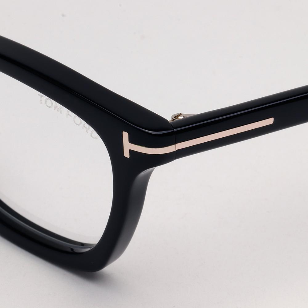 TOM FORD Unisex Blue Light Blocking Acetate Square Eyeglass Frames TF6074 DB 001