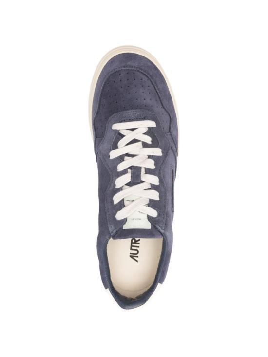 AUTRY Navy Leather Low-Top Sneakers