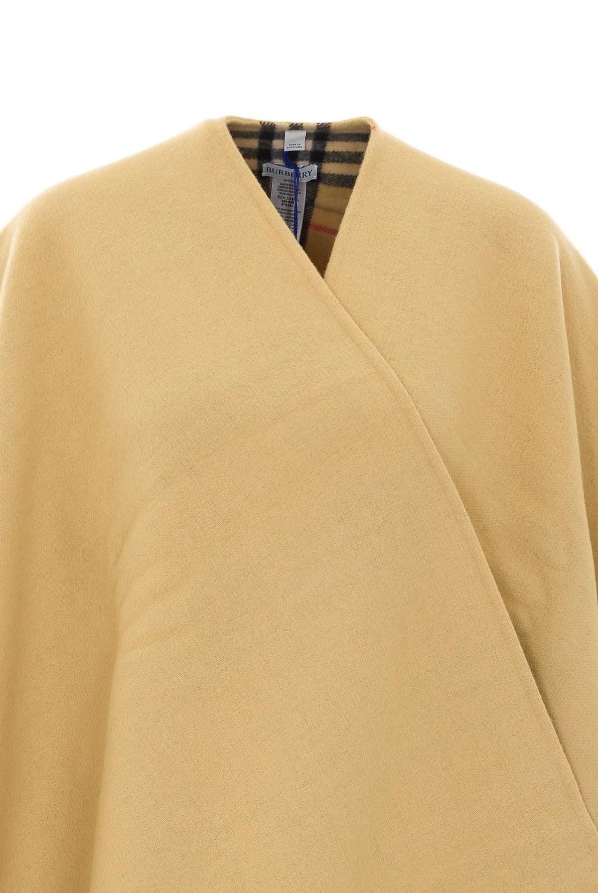 BURBERRY Wool Cashmere Cape Cardigan Black