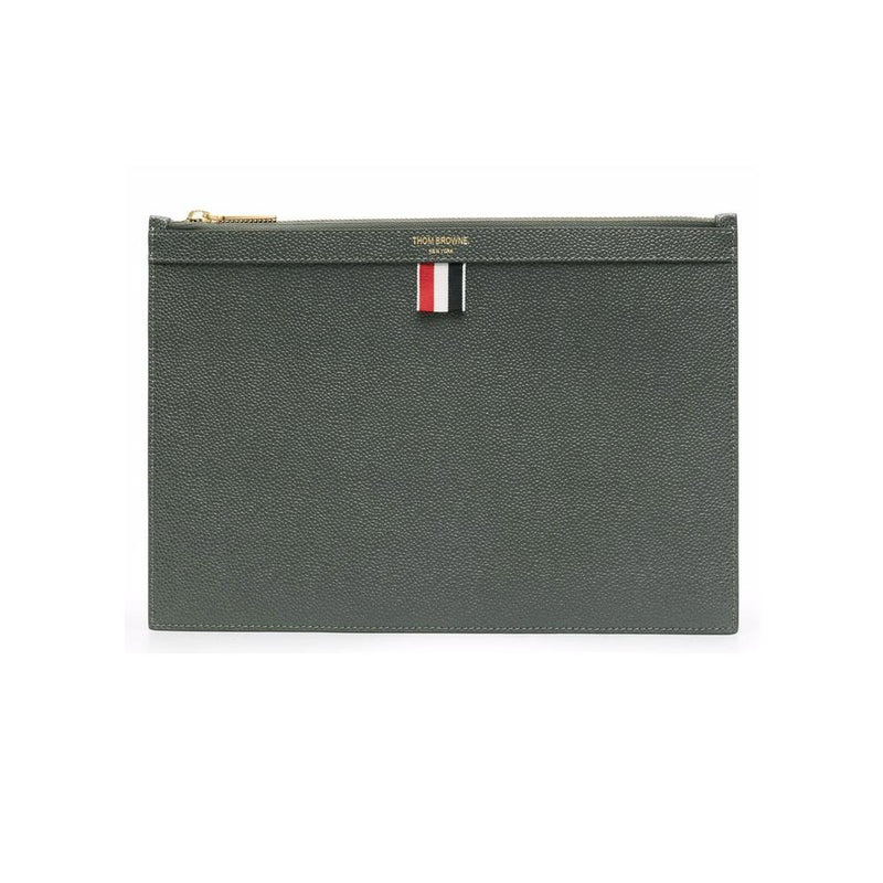 THOM BROWNE Pebble Grain Leather Small Clutch Bag MAC019L 00198 025