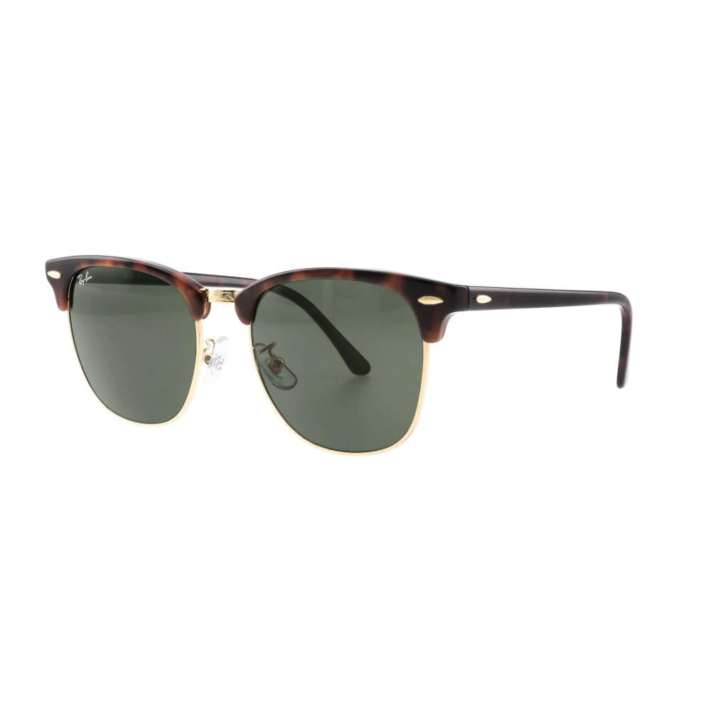Ray Ban Clubmaster Square Sunglasses Asian Fit Half Rim Black/Gold RB3016F W0366