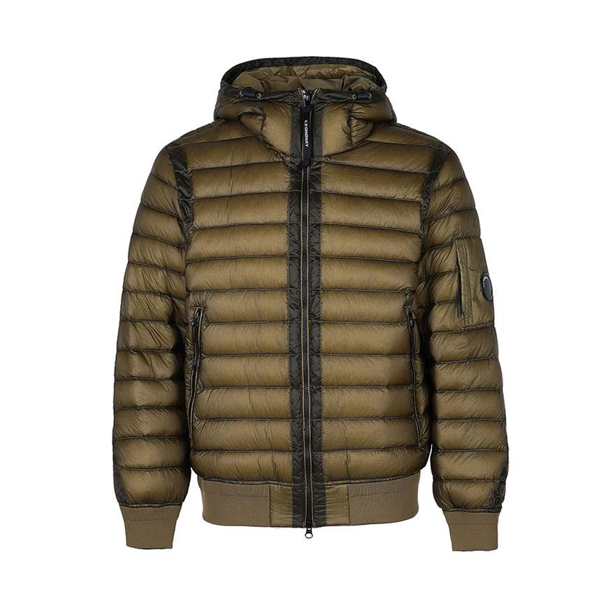 CP Company Men’s DD Shell Hooded Lens Down Puffer Jacket Green