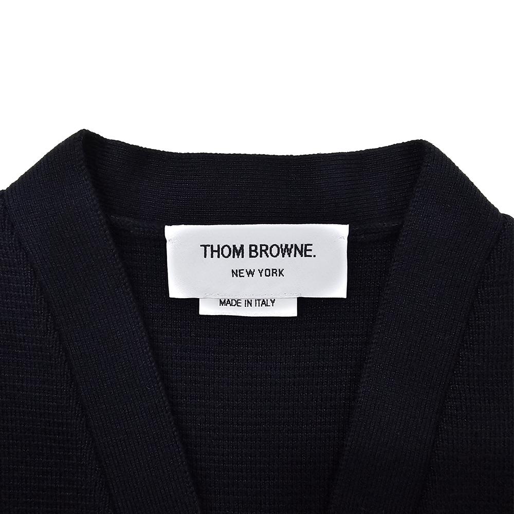 THOM BROWNE Women’s Classic Milano Stitch Wool Cardigan Navy
