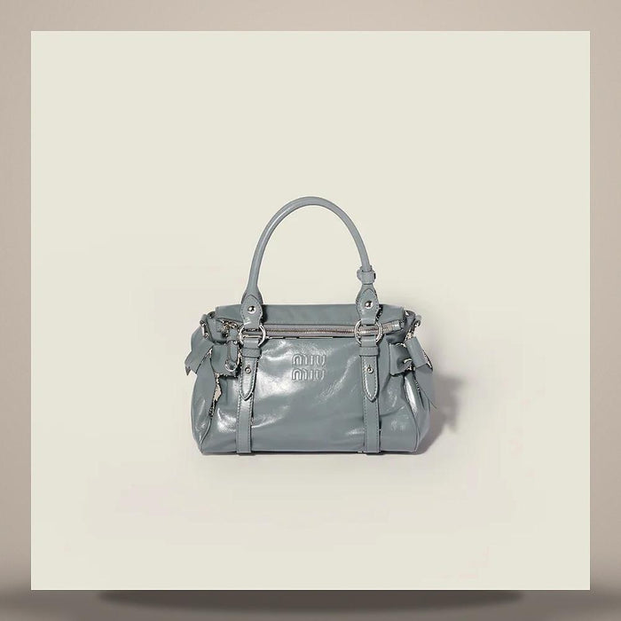 Miu Miu Leather Top Handle Shoulder Bag 5BA327 2A44 F0384
