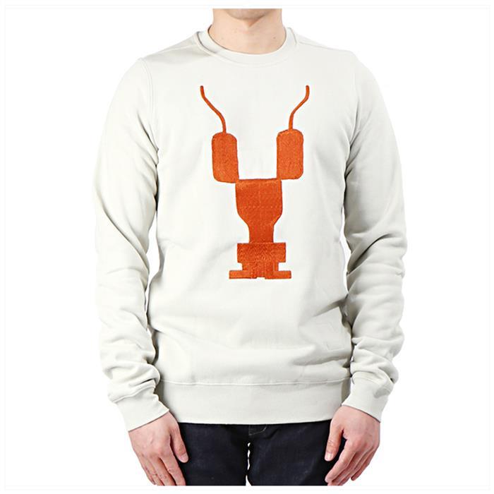Rick Owens Darkshadow Logo Embroidered Sweatshirt Navy Men’s