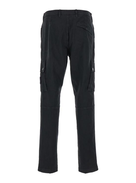 STONE ISLAND Cotton Cargo Pants for Men 8115303L1A0129 BLACK DOM