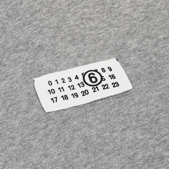Maison Margiela Mens Numeric Logo Hoodie Gray Cotton Pullover