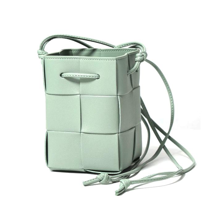 Bottega Veneta Cassette Crossbody Bag Green Leather Shoulder Bag