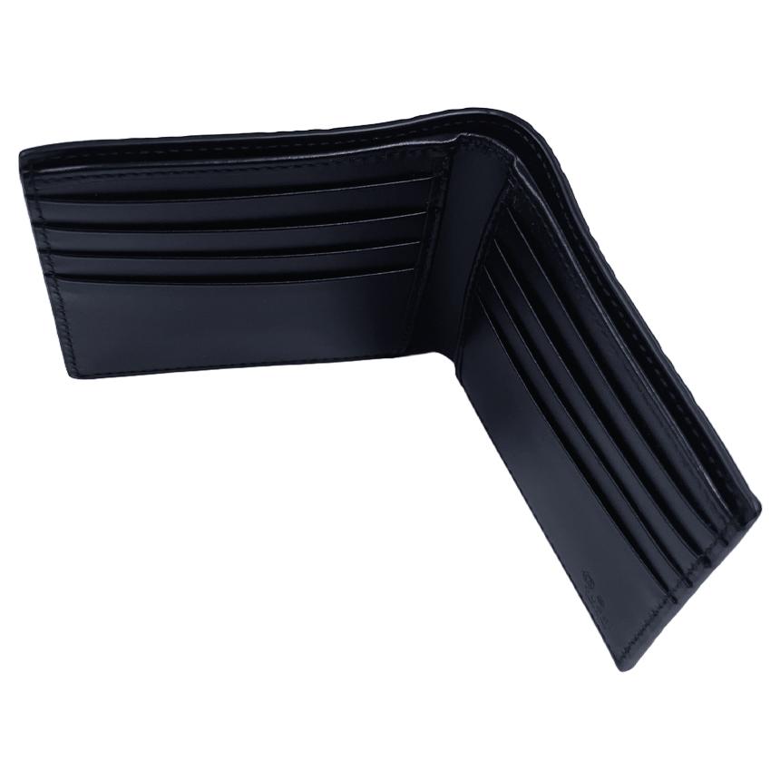 GUCCI Signature Guccissima Bifold Wallet Dark Navy 779836 CWC1N 4009